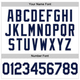 Custom White Navy-Gray Authentic Throwback Baseball Jersey