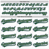 Custom White Green Cream-Royal Authentic Throwback Baseball Jersey