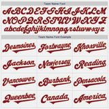 Custom White Crimson Pinstripe Cream Authentic Baseball Jersey