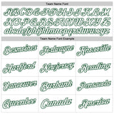 Custom White Green Authentic Throwback Basketball Jersey