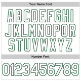 Custom White Green Authentic Throwback Basketball Jersey