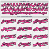 Custom White Pink-Black Authentic Baseball Jersey