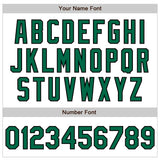 Custom White Kelly Green-Black Authentic Baseball Jersey