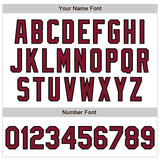 Custom White Crimson-Black Authentic Baseball Jersey