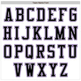 Custom White Black-Purple Authentic Baseball Jersey