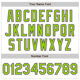 Custom White Neon Green-Purple Authentic Baseball Jersey