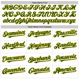 Custom White Green Pinstripe Gold Authentic Sleeveless Baseball Jersey