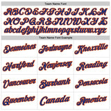 Custom White Royal-Orange Authentic Throwback Basketball Jersey