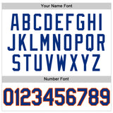 Custom White Royal-Orange Authentic Throwback Basketball Jersey