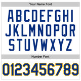 Custom White Royal-Gold Authentic Throwback Basketball Jersey