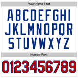 Custom White Red Royal-Gold Authentic Throwback Basketball Jersey