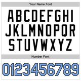 Custom White Light Blue-Black Authentic Throwback Basketball Jersey