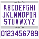 Custom White Purple Authentic Throwback Basketball Jersey