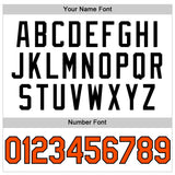 Custom White Orange-Black Authentic Throwback Basketball Jersey