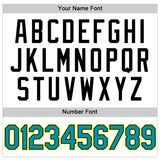 Custom White Teal Black-Light Yellow Authentic Throwback Basketball Jersey