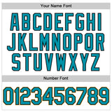 Custom White Teal Black-Old Gold Authentic Throwback Basketball Jersey