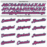 Custom White Teal Black-Pink Authentic Throwback Basketball Jersey