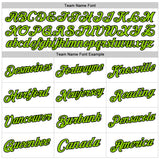 Custom White Neon Green-Black Authentic Throwback Basketball Jersey