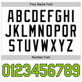 Custom White Neon Green-Black Authentic Throwback Basketball Jersey