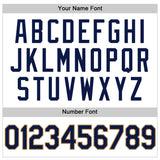 Custom White Navy-Old Gold Authentic Throwback Basketball Jersey