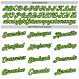 Custom White Neon Green-Navy Authentic Throwback Basketball Jersey