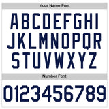 Custom White Navy Authentic Throwback Basketball Jersey