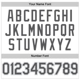 Custom White Steel Gray-Gray Authentic Throwback Basketball Jersey