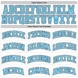 Custom White Black Pinstripe Sky Blue Authentic Basketball Jersey
