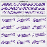 Custom White Purple Authentic Baseball Jersey