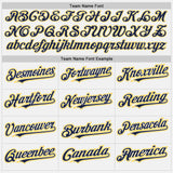 Custom White Yellow-Navy Authentic Baseball Jersey