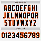 Custom White Black Pinstripe Orange Authentic Baseball Jersey