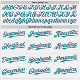 Custom White Teal Pinstripe Light Pink Authentic Baseball Jersey