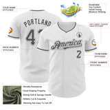 Custom White Steel Gray-Gray Authentic Baseball Jersey
