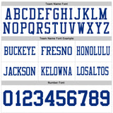 Custom White Royal Authentic Football Jersey