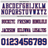 Custom White Royal-Red Authentic Football Jersey