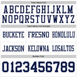 Custom White Navy Authentic Football Jersey