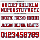 Custom White Red-Navy Authentic Football Jersey