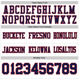 Custom White Navy-Red Authentic Football Jersey