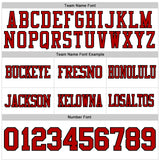 Custom White Red-Black Authentic Football Jersey