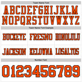 Custom White Orange-Black Authentic Football Jersey