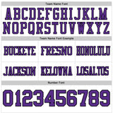 Custom White Purple-Black Authentic Football Jersey