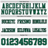 Custom White Kelly Green-Black Authentic Football Jersey