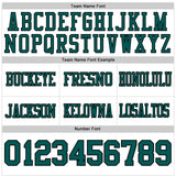 Custom White Midnight Green-Black Authentic Football Jersey