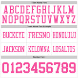 Custom White Pink Authentic Football Jersey