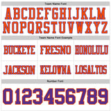 Custom White Purple-Orange Authentic Football Jersey