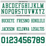 Custom White Kelly Green Authentic Football Jersey