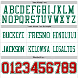 Custom White Red-Kelly Green Authentic Football Jersey
