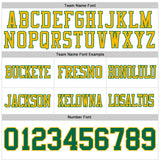 Custom White Kelly Green-Gold Authentic Football Jersey