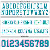 Custom White Teal-Pink Authentic Football Jersey