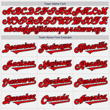 Custom White Fire Red-Black Authentic Baseball Jersey
